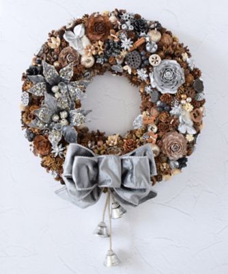 ＜Atelier Maison Deco＞＜Ｓｎｏｗｆｌａｋｅ　Ｆｌｏｗｅｒ＞ビジューポインセチアのリース